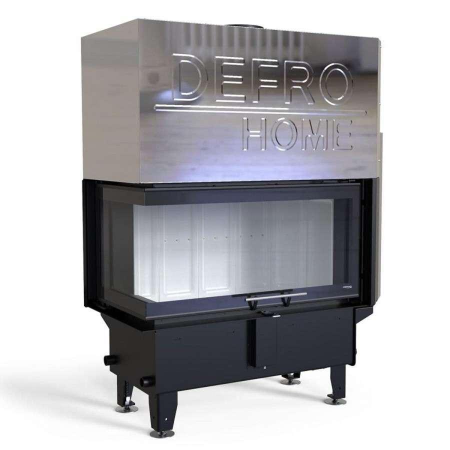Каминная топка DEFRO HOME RIVA ME BL G SHORT угловая с водяным контуром и подъемом стекла вверх Амазонка бай фото в Слуцке