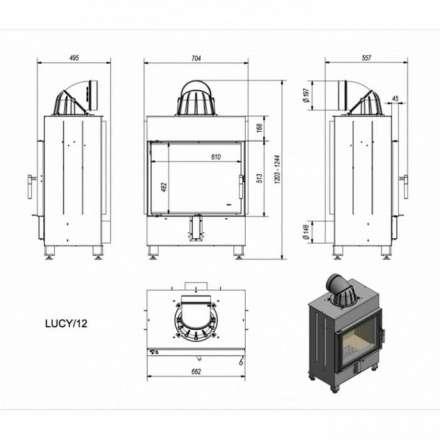 Каминная топка Kratki Lucy/12 в Слуцке
