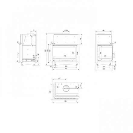 Каминная топка Kratki Oliwia/PW/BL/17/BS/W/Deco в Слуцке