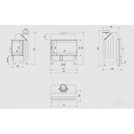 Каминная топка Kratki Zibi/P/BS/DECO в Слуцке