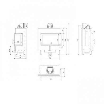 Каминная топка Kratki Lucy/14/P/BS в Слуцке