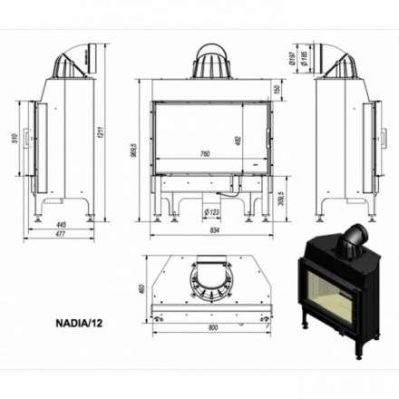 Каминная топка Kratki Nadia/12 в Слуцке