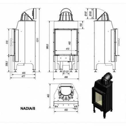 Каминная топка Kratki Nadia/8 в Слуцке