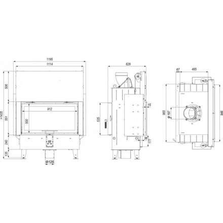 Каминная топка DEFRO HOME INTRA LA T G в Слуцке