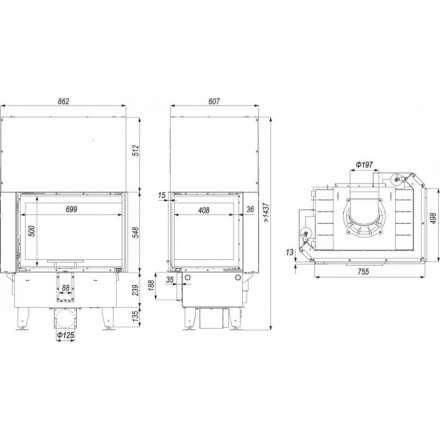 Каминная топка DEFRO HOME INTRA SM BP G в Слуцке