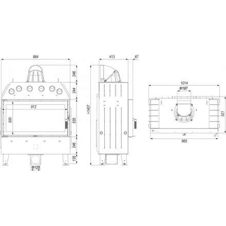 Каминная топка DEFRO HOME INTRA LA в Слуцке