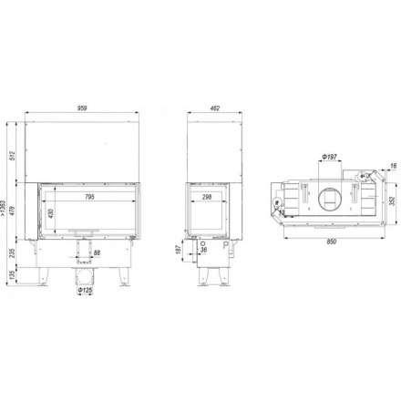 Каминная топка INTRA ME BP SLIM G в Слуцке