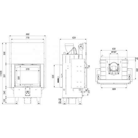 Каминная топка DEFRO HOME INTRA SM T G в Слуцке