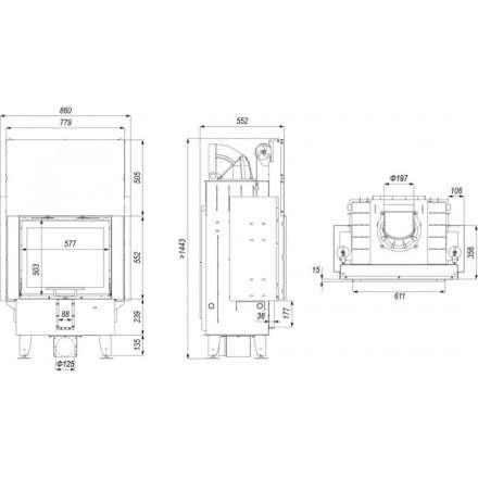 Каминная топка DEFRO HOME INTRA SM G в Слуцке
