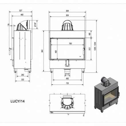 Каминная топка Kratki Lucy/14 в Слуцке