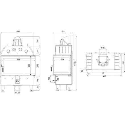 Каминная топка DEFRO HOME INTRA ME BL в Слуцке