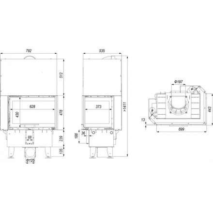 Каминная топка DEFRO HOME INTRA SM BL MINI G в Слуцке