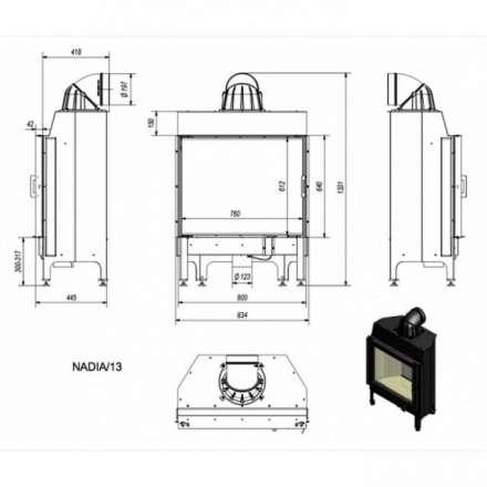 Каминная топка Kratki Nadia/13 в Слуцке