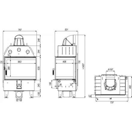 Каминная топка DEFRO HOME INTRA SM BL в Слуцке