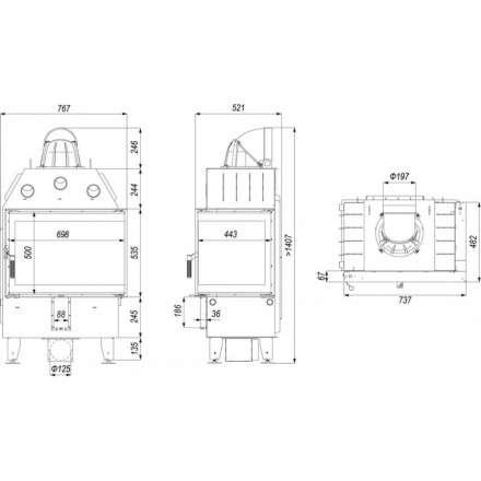 Каминная топка DEFRO HOME INTRA SM BP в Слуцке