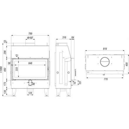 Каминная топка IMPULS ME в Слуцке