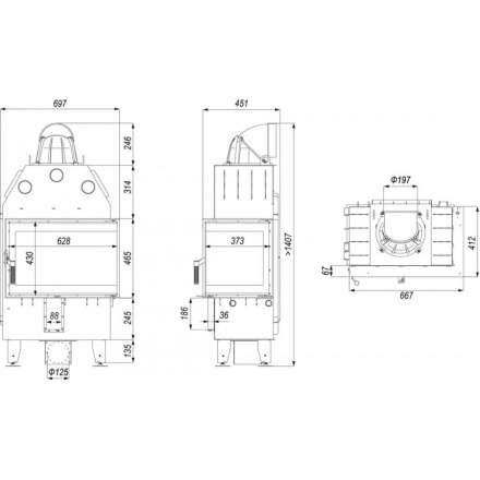 Каминная топка DEFRO HOME INTRA SM BP MINI в Слуцке