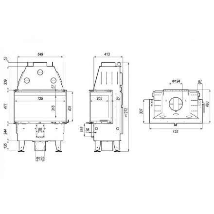 Каминная топка DEFRO HOME INTRA SM C в Слуцке