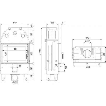 Каминная топка INTRA SM SLIM в Слуцке