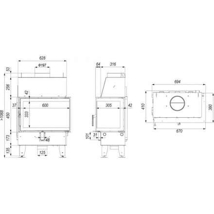 Каминная топка Defro Home IMPULS SM BL в Слуцке
