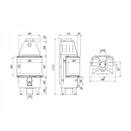 Каминная топка DEFRO HOME INTRA XSM C в Слуцке