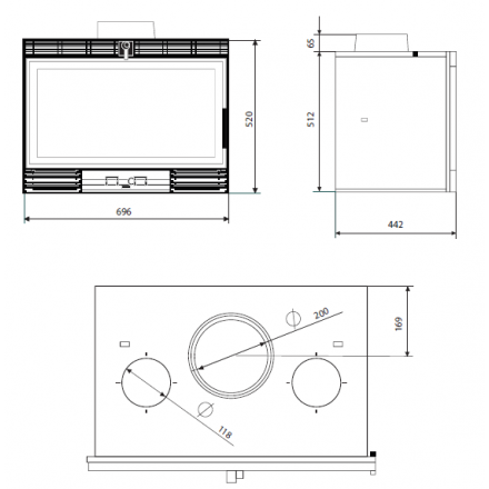 Каминная топка Ferguss FG754 с шибером в Слуцке