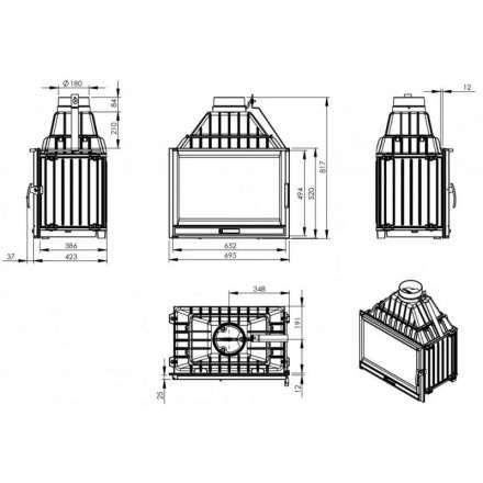 Каминная топка NORDflam Savona в Слуцке