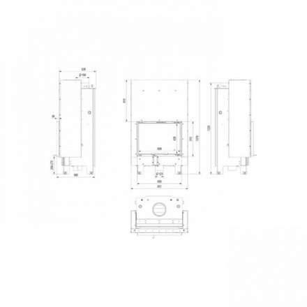 Каминная топка Kratki MBZ/PW/13/G/W в Слуцке