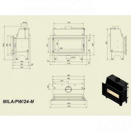 Каминная топка Kratki Mila/PW/24 в Слуцке