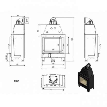 Каминная топка Kratki MBA в Слуцке