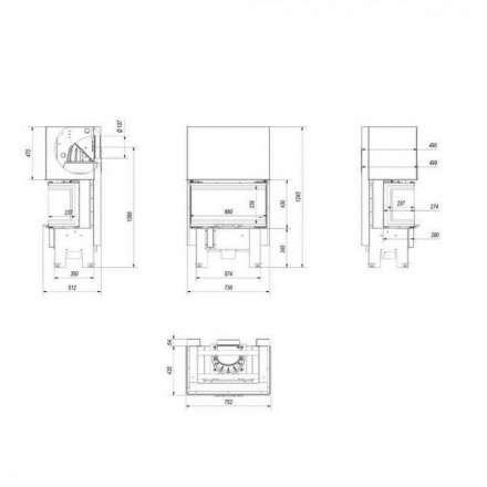 Каминная топка Kratki NBC 7 (гильотина) в Слуцке