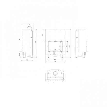 Каминная топка Kratki MBM/PW/10/W/G в Слуцке