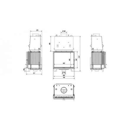 Каминная топка Kratki FRANEK/PW/12/W в Слуцке