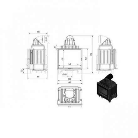 Каминная топка Kratki FRANEK/10 в Слуцке