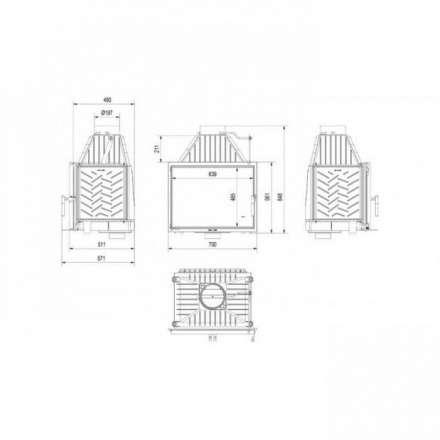 Каминная топка Kratki Zosia 12 в Слуцке