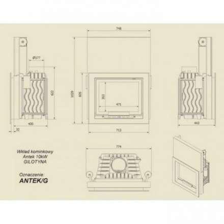 Каминная топка Kratki Antek/G в Слуцке
