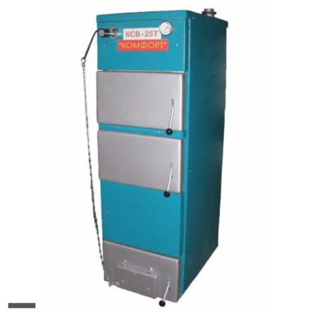 Твердотопливный котел Метромаш Комфорт КСВ-25Т с теплообменником Амазонка бай фото в Слуцке