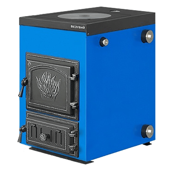 Котел твердотопливный Везувий Эльбрус-14 с плитой Везувий Амазонка бай фото в Слуцке