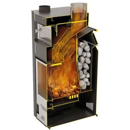 Стальной камин Теплодар Сиеста 20 фото в Слуцке