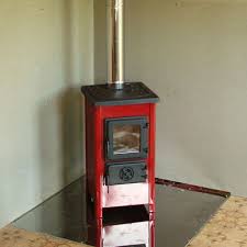 Купить Печь-камин MBS Hit красный сталь в Слуцке Амазонка бай фото в Слуцке