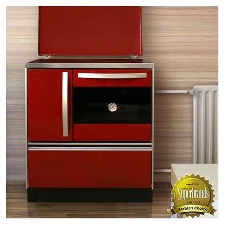 Плита на дровах MBS Thermo Royal 720 P3 (с водяным контуром) красная купить в Слуцке