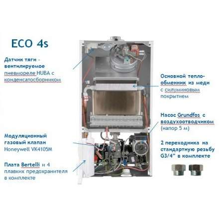 Газовый котел Baxi ECO 4S 24 в Слуцке
