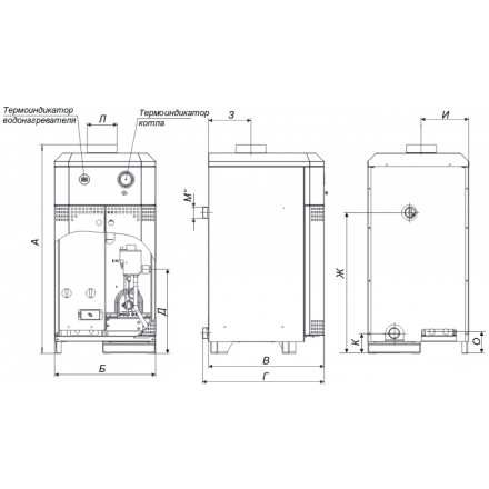 Газовый котел Житомир-10 КС-Г-010 СН (в комплекте) в Слуцке