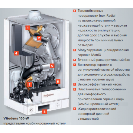 Конденсационный котел Viessmann Vitodens 100-W 26 кВт turbo (одноконтурный) в Слуцке
