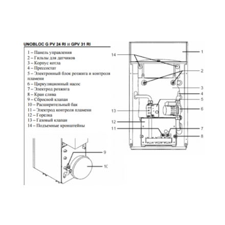 Газовый котел Ariston UNOBLOC G 38 RI в Слуцке